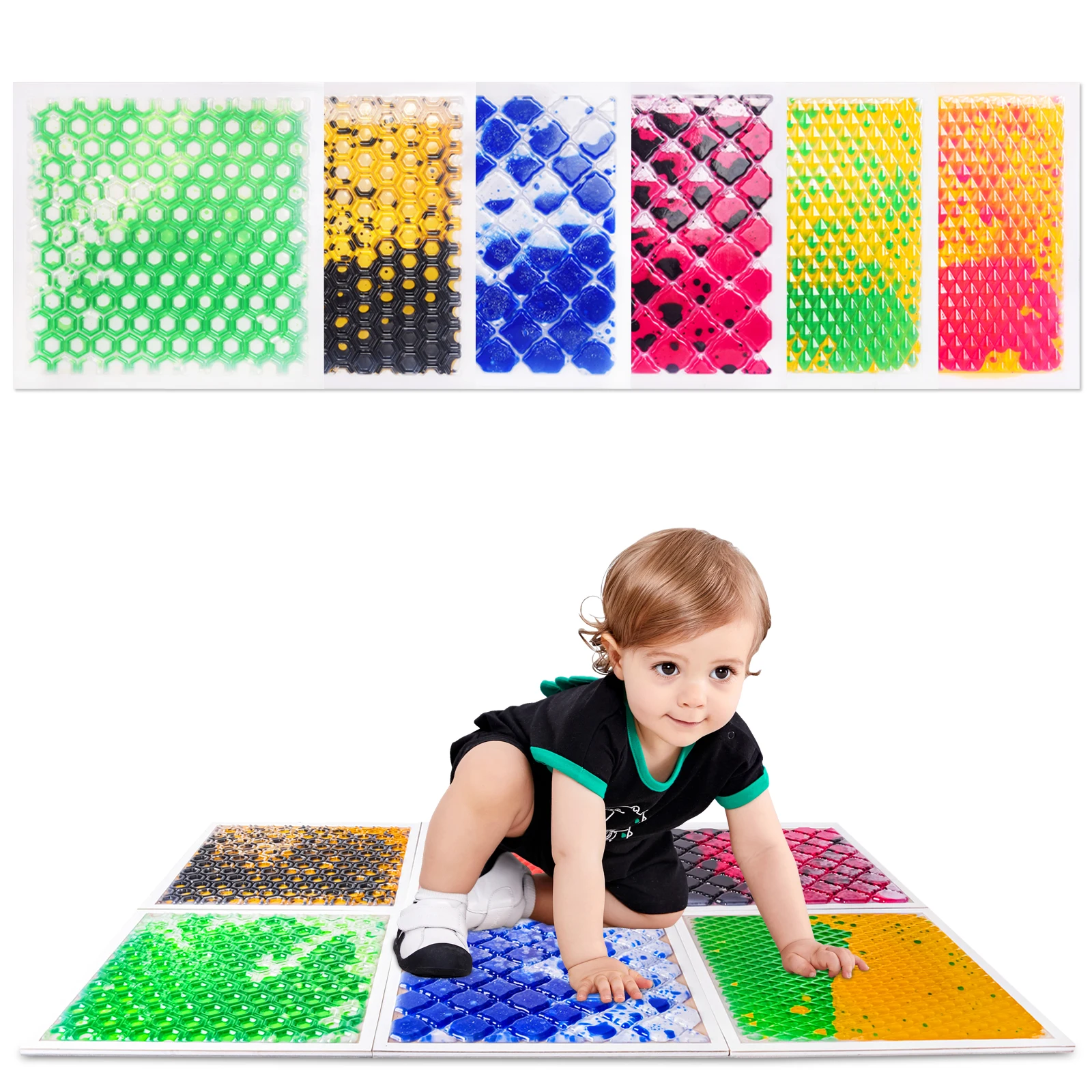 

Movement Magic Interactive Liquid Sensory Tile Mat Sensory Wall Area Liquid Tile Kid Sensory for Kids Autism Sensory Matts