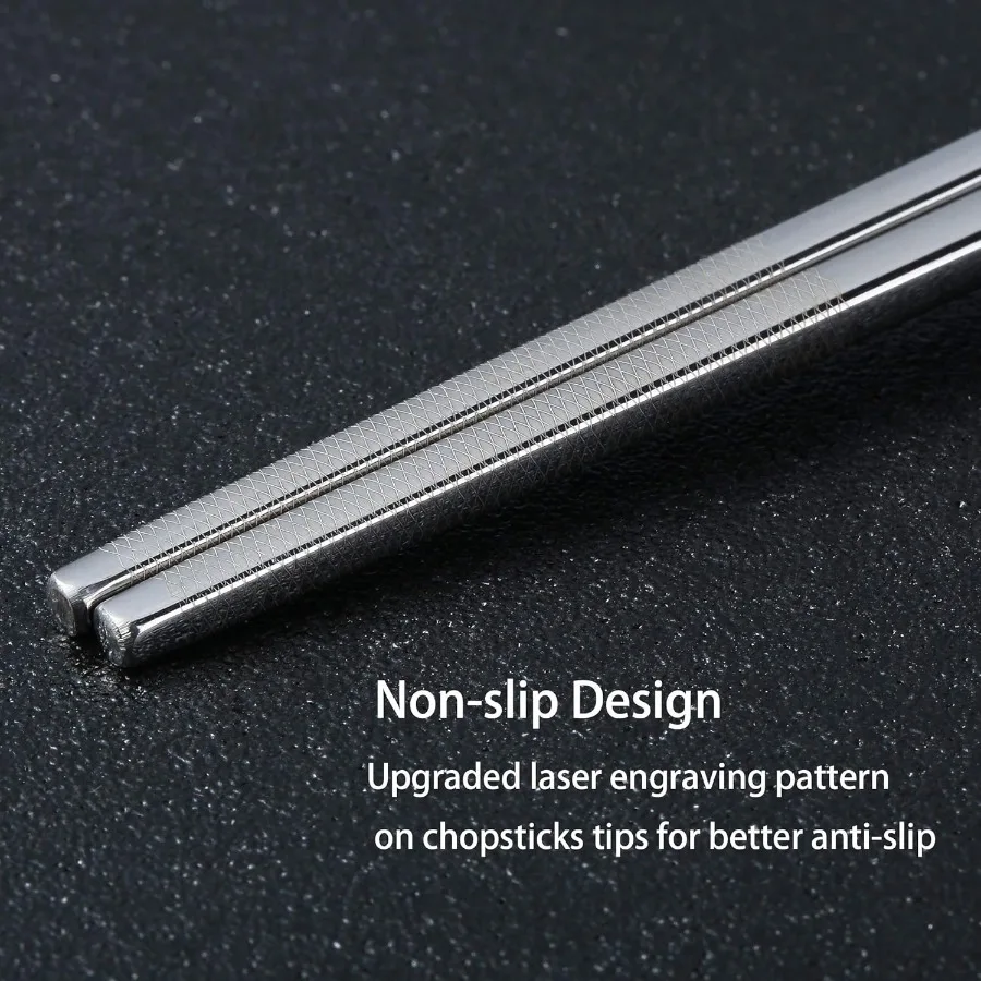 عيدان تناول الطعام المعدنية القابلة لإعادة الاستخدام قوس قزح المبهر الفولاذ المقاوم للصدأ التيتانيوم مطلي نونسليب غسالة صحون آمنة صديقة للبيئة 2 أزواج طقم هدايا