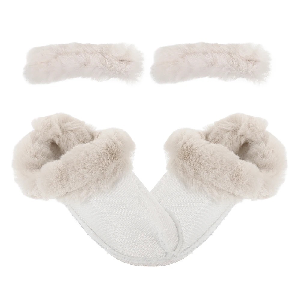 

Warm Breathable Plush Liner For Clogs Removable Furry Inserts Winter Detachable Fuzzy Hole Shoe Inserts Durable Slippers Liners