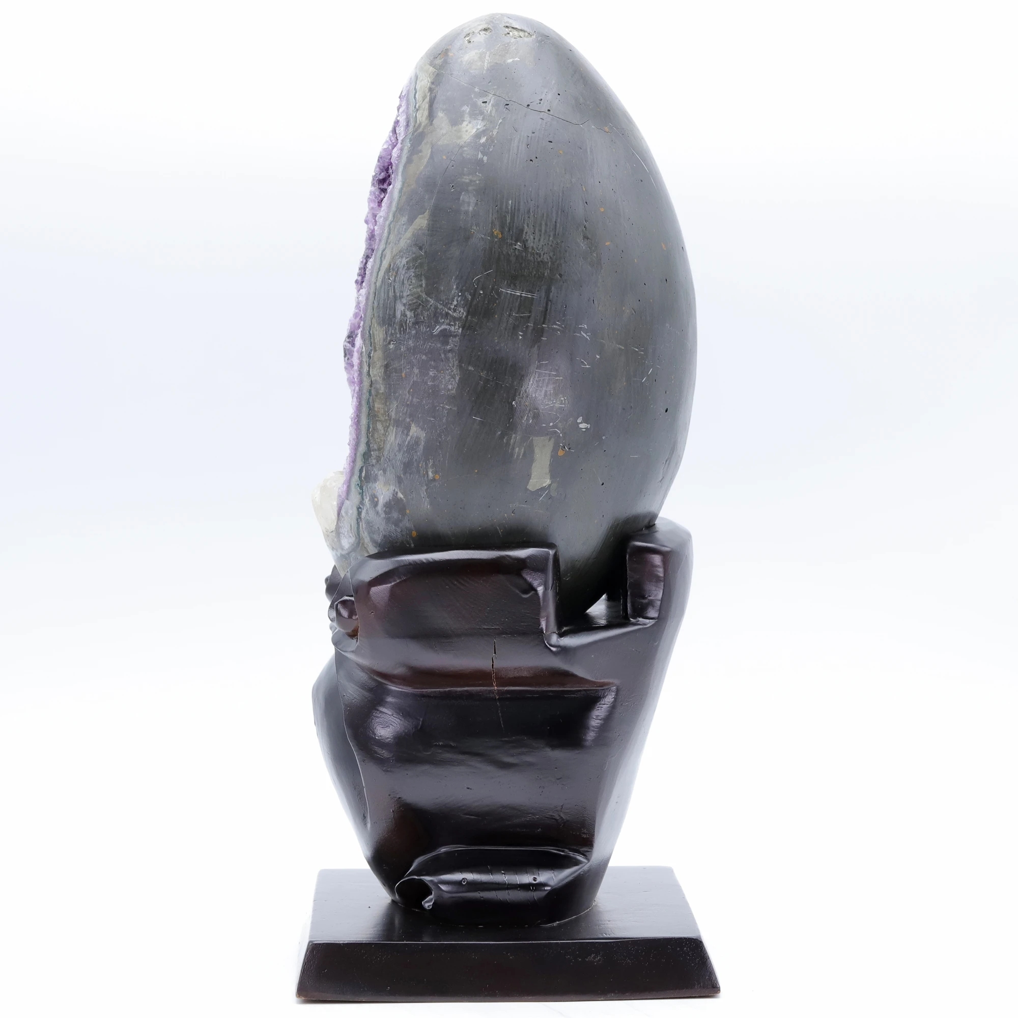 Natural Amethyst Cluster Dinosaur Egg Quartz Crystal Mine Cave Specimen Reiki Healing Fortune Home Office Decoration