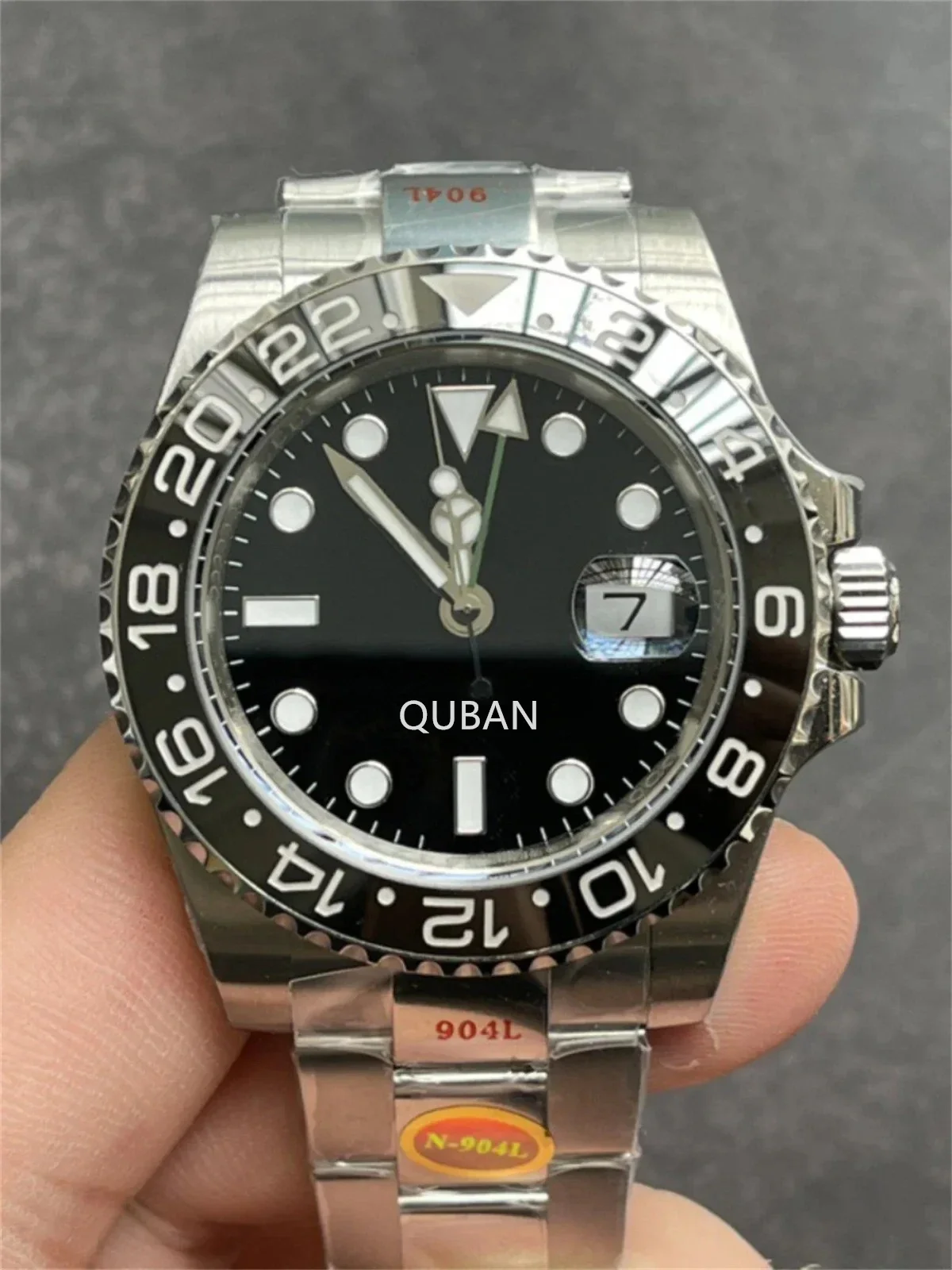 

QUBAN Update 3285 Movement GMT Automatic Mechanical Clean/Vs Factory Top Quality Luxury Super Clone Watch Dial function