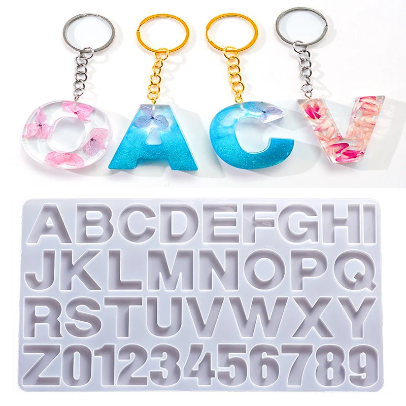 Keychain Mold Jewelry Mold Resin Resin Letter Number Epoxy