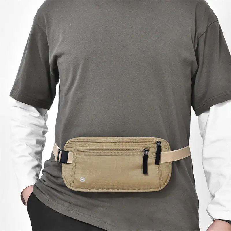 Invisible Travel Waist Pack Pouch for Passport Money Belt Bag Hidden Security Wallet Outdoor Sports Jogging Chest Pack Waist Bag