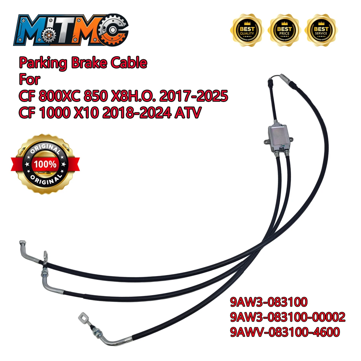 

Parking Brake Cable For CF 800XC 850 X8H.O. 2017-2025 CF 1000 X10 2018-2024 ATV 9AW3-083100 9AW3-083100-00002 9AWV-083100-460