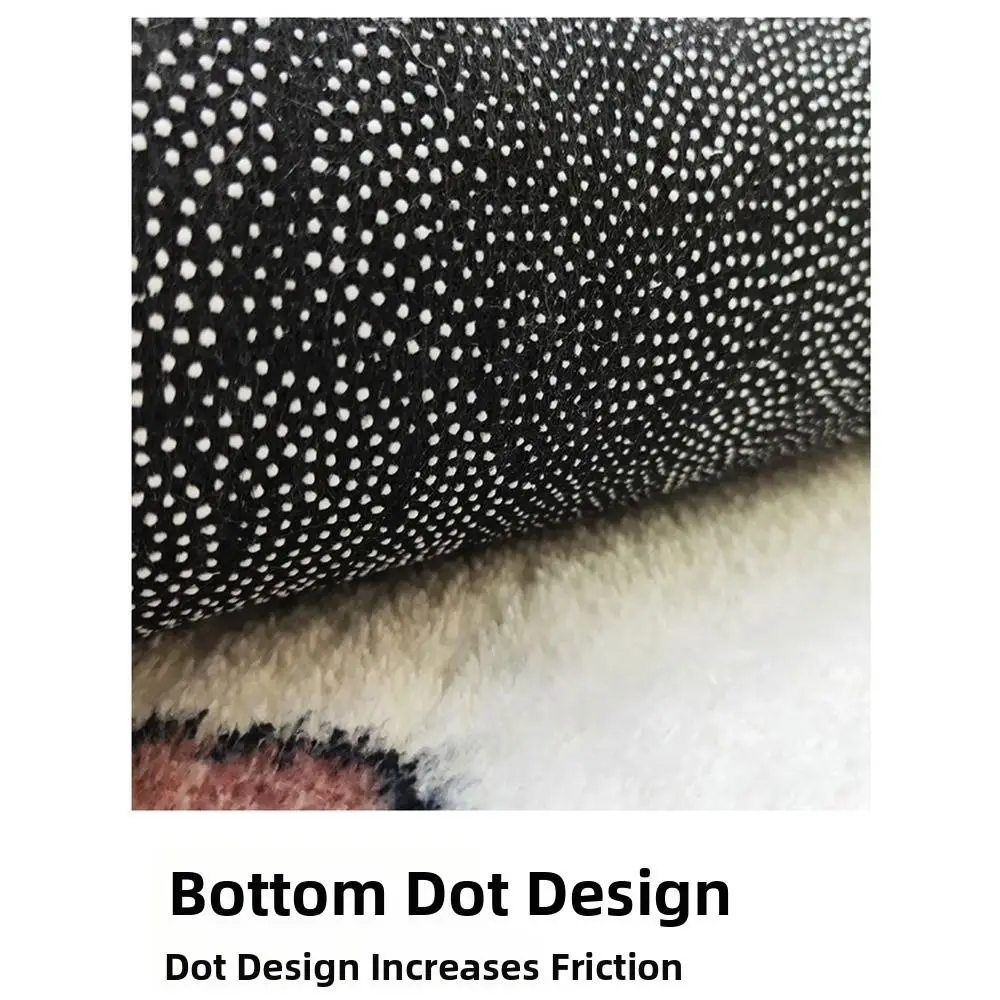Animal Shaped Rug Animal Floor Mat 2D Flat Printing Faux Cashmere Printed Area Rug Easy to Clean Irregular Shape