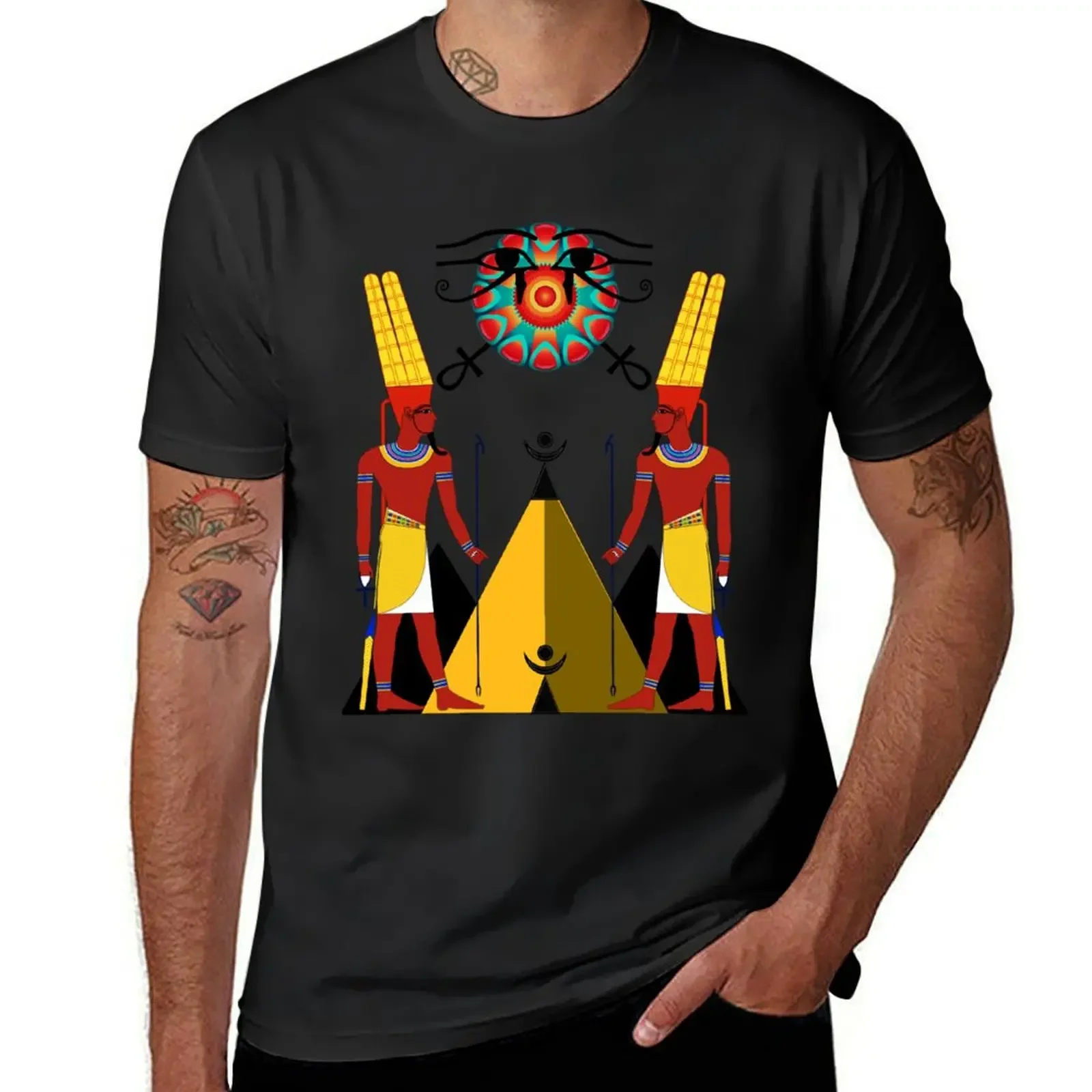 Ancient Egyptian god Amun Amen Ra Kemetic T-Shirt oversizeds anime t shirts tops korean fashion tee shirts for men