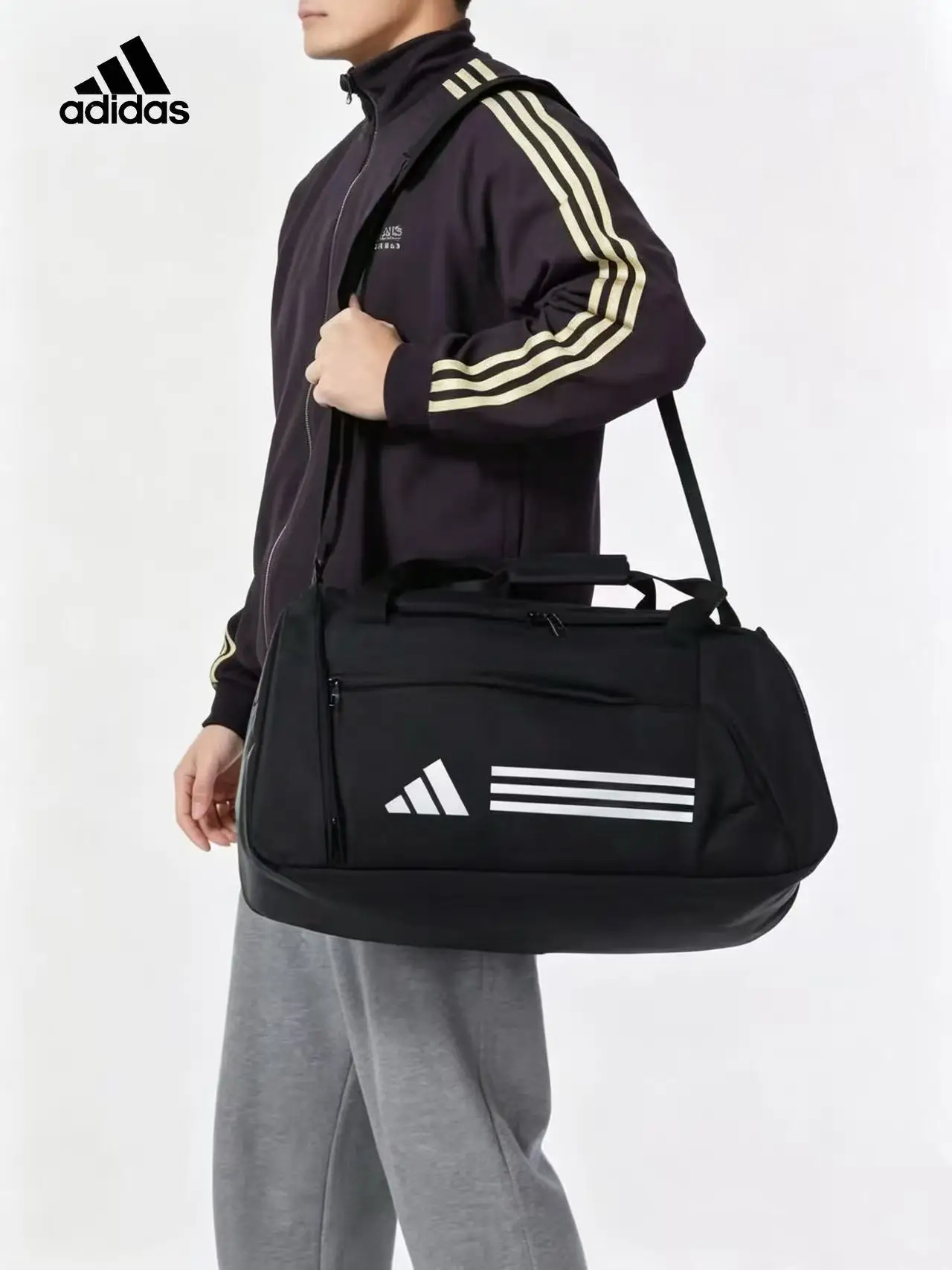 Adidas Unisex Waterproof Large Capacity Duffle Bag Gym Fitness Training Shoulder Crossbody Outdoor Travel Casual Handbag IP9863