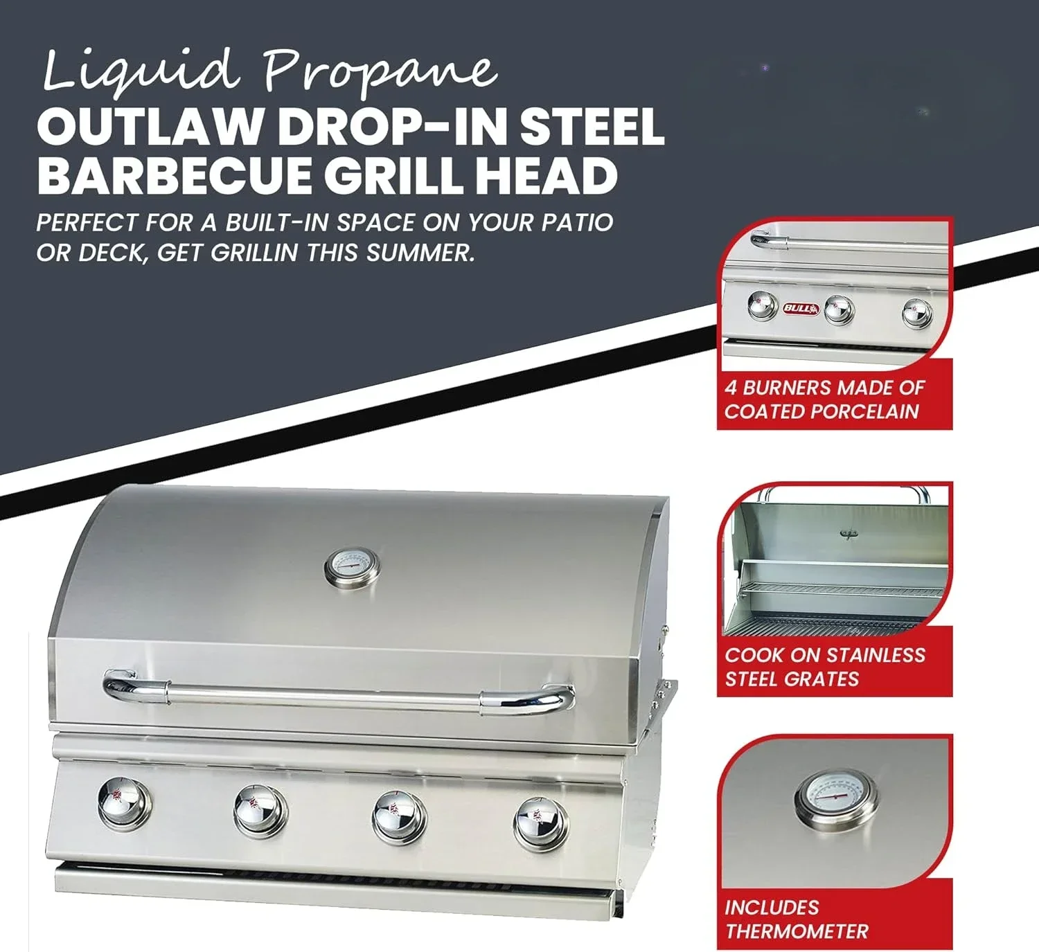 

30-Inch Built-In Grill (BG-26038), Propane
