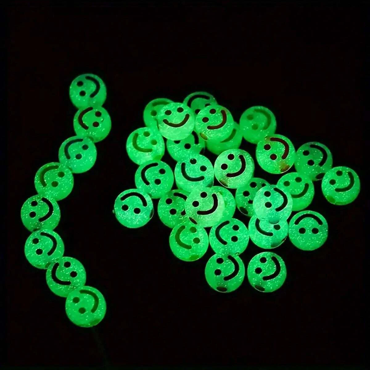 600/150pcs 7mm Glow Dark Acrylic Beads - Mixed Color Beading Supplies for DIY Jewelry Making, Halloween Fashion Accessories image 6