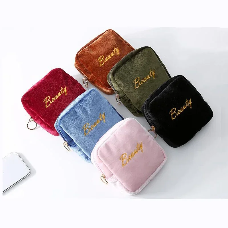 Girl Mini Makeup Bags Travel Zipper Earphone Sanitary Napkin Cosmetic Storage Organizer Bag Women Small Lipstic Pouch Case