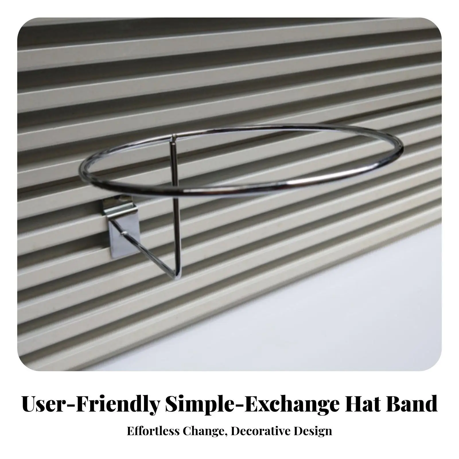 Hat Display Rack for Wall Mount Retail Store Boutique Metal Holder for Slatwall Gridwall Pegboard Caps Hats