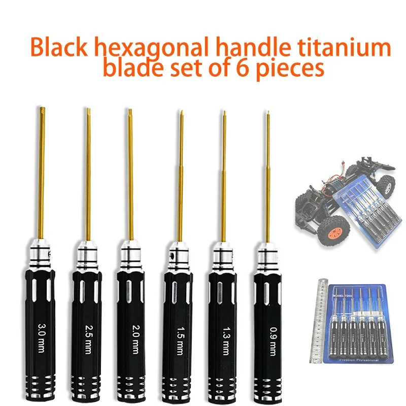 

0.9/1.3/ 1.5/2.0/2.5/3.0mm Hex RC Tool Kit HSS Steel Hexagon Screwdriver Set for RC Crawler Car Boat Helicopter Model