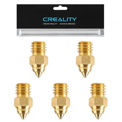 Creality Original 3D Printer Parts Hotend Extruder Brass Nozzles for CR-6 SE/Ender-3 Series/Ender 5 Series Ender 3 S1 Printer