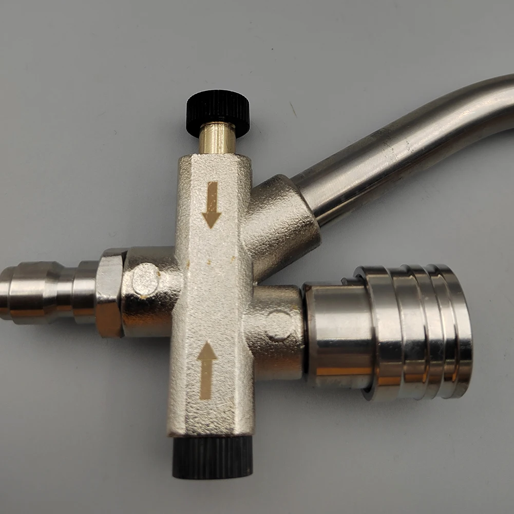 Attacco per idropulitrice a doppia valvola 1/4 Cannone per schiuma a collegamento rapido Interruttore a doppio scopo in acciaio inossidabile per idropulitrice ad alta pressione