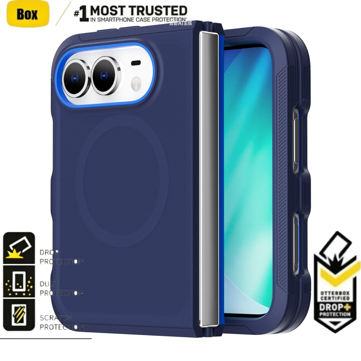 For IPhone Duo Military Grade Armor Case Ott-box for Magsafe Magnetic Heavy Duty Impact Absorbing Charger Drop Protection Cover