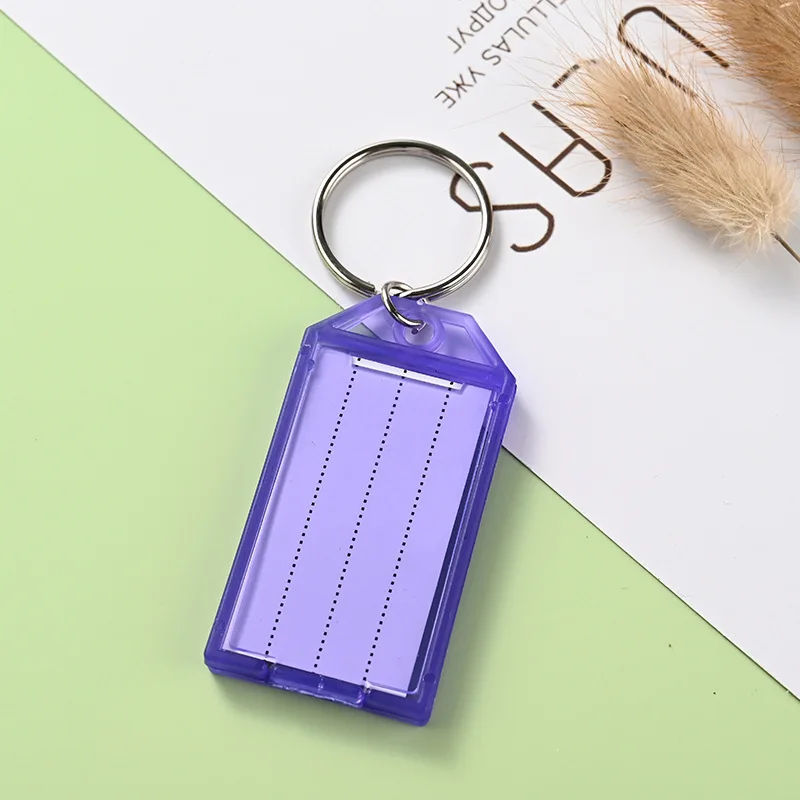 NONE Plastic Keychain Split Ring Multicolor 4