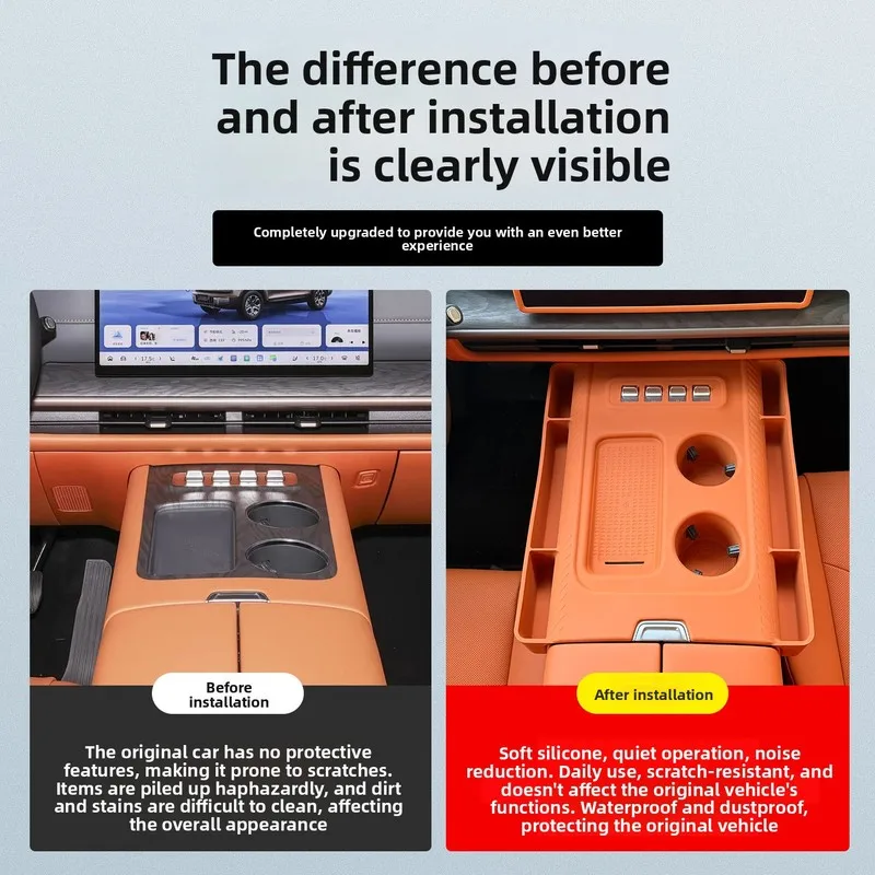 For Haval Great Wall H10 Central Control Storage Box, Car Storage Box, Silicone Pad Storage And Protection Of Car Inter