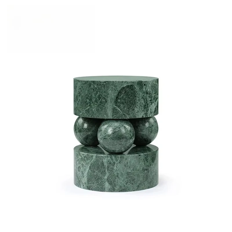 

Modern and stylish design convertible coffee table base green marble, natural metal,