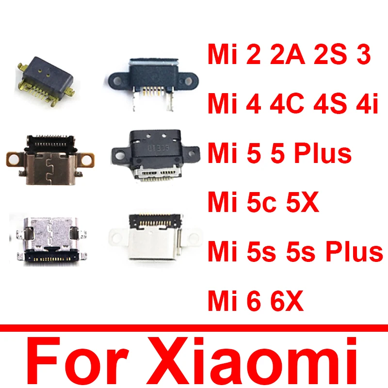 For Xiaomi Mi 2 2A 2S 3 4 4C 4i 4S 5 5C 5S 5X 6 6X Plus Charging USB Plug Port USB Connector Sync Date Charger Dock Flex Cable