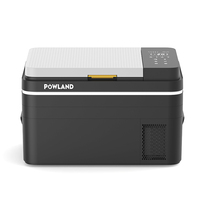 Powland 30L Car Refrigerator 45W 12V Compressor Fridge Freezer 12/24V DC 100-240V AC Cooler for Camping Travel