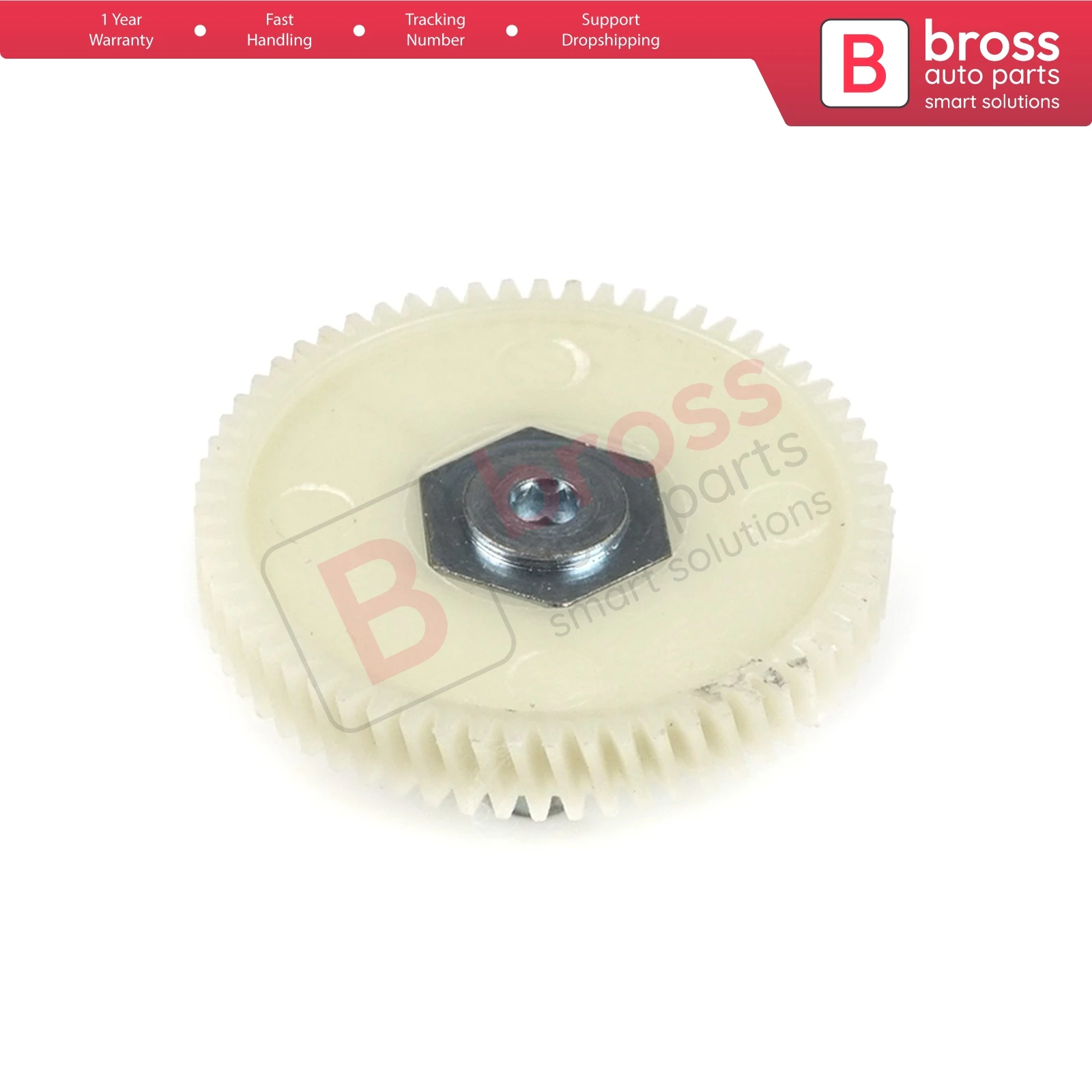 Bross BSR518 Panoramic Sunroof Motor Repair Gear with Shaft for Mini Cooper 2007-2014 54103448675, 54103428921, 54109809776