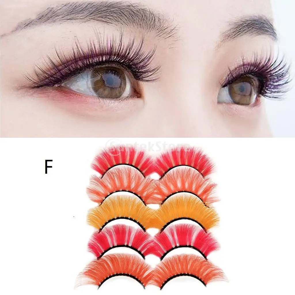 5 par sztucznych rzęs 3D, miękkie i naturalne, dla efektu dramatycznego makijażu oczu.