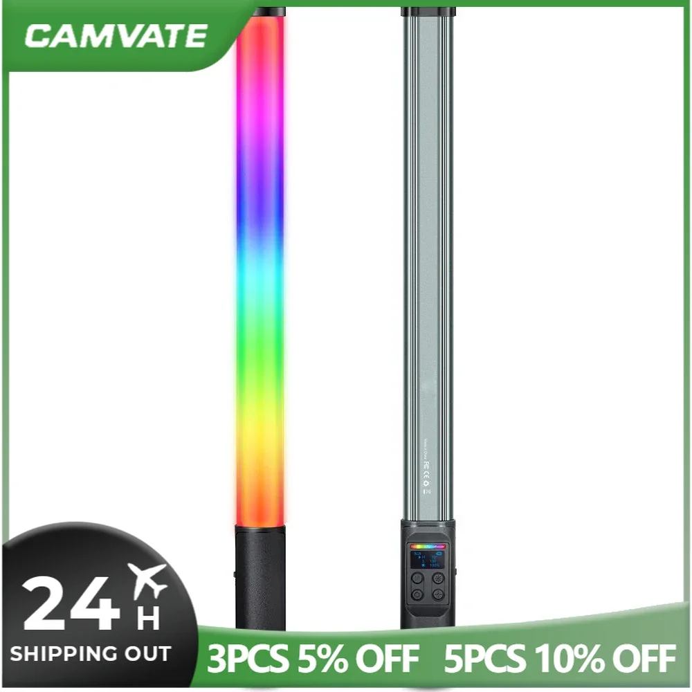 CAMVATE W150RGB-II Stick Light Handheld LED Atmosphere Light 2600mAh for Tripod for Photography, Video, Live, Vlogging, Selfie