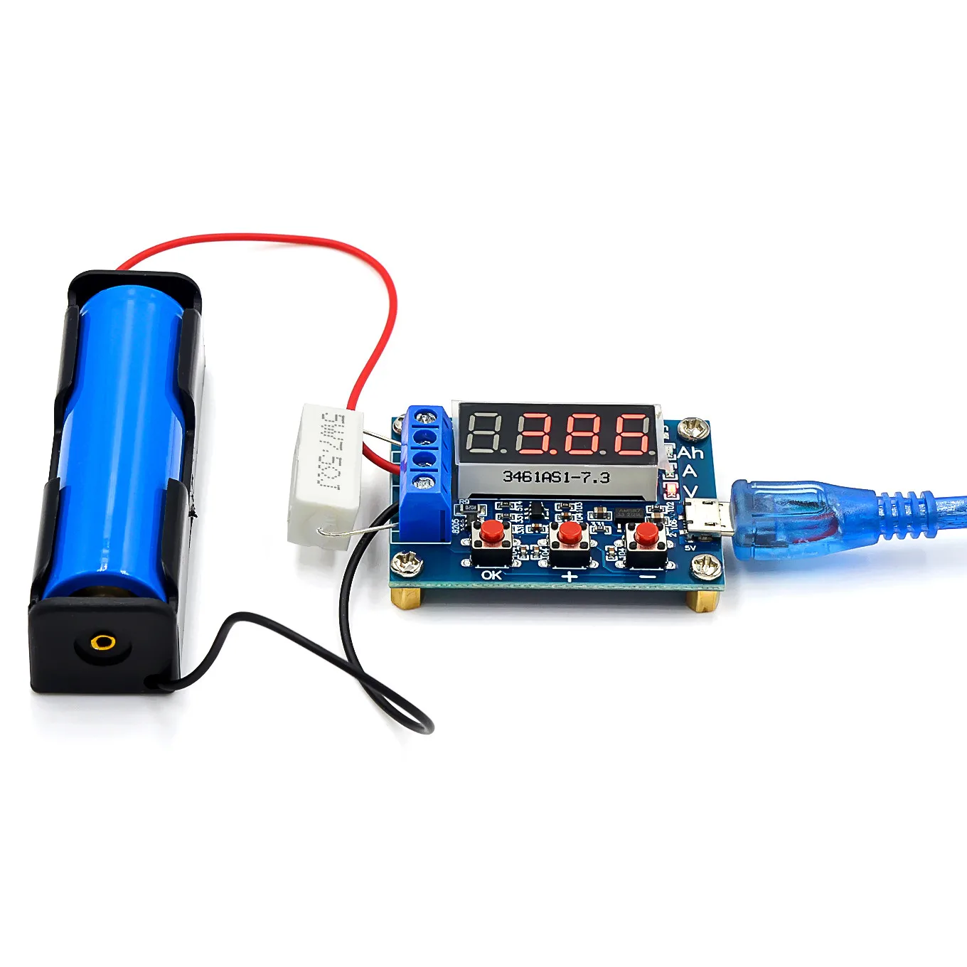 1.2v 12v 18650 ZB2L3 Li-ion Lithium Battery Capacity Tester + Resistance Lead-acid Battery Capacity Meter Discharge Tester