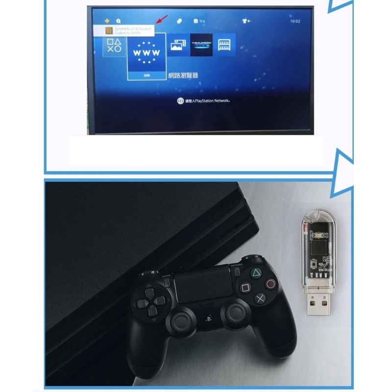 USB Dongle Wifi Plug Free Bluetooth-compatible USB Adapter for PS4 9.0 System Cracking Serial Port ESP32 Wifi Module