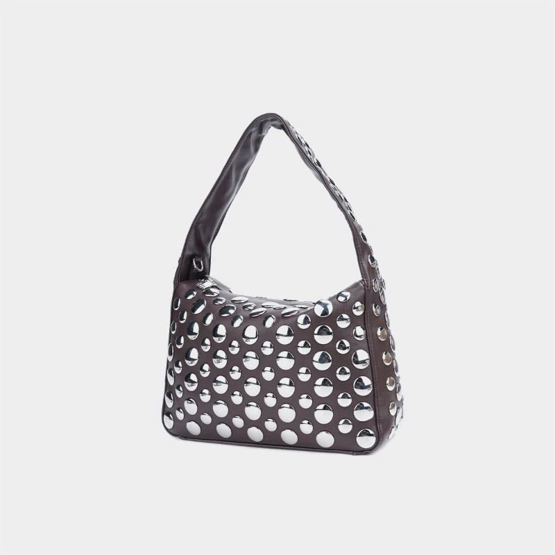 

Handbag Cross-border Locomotive Wind Rivets Foreign Style Punk Shoulder Bag European American Heavy Industry Underarm Bags Women