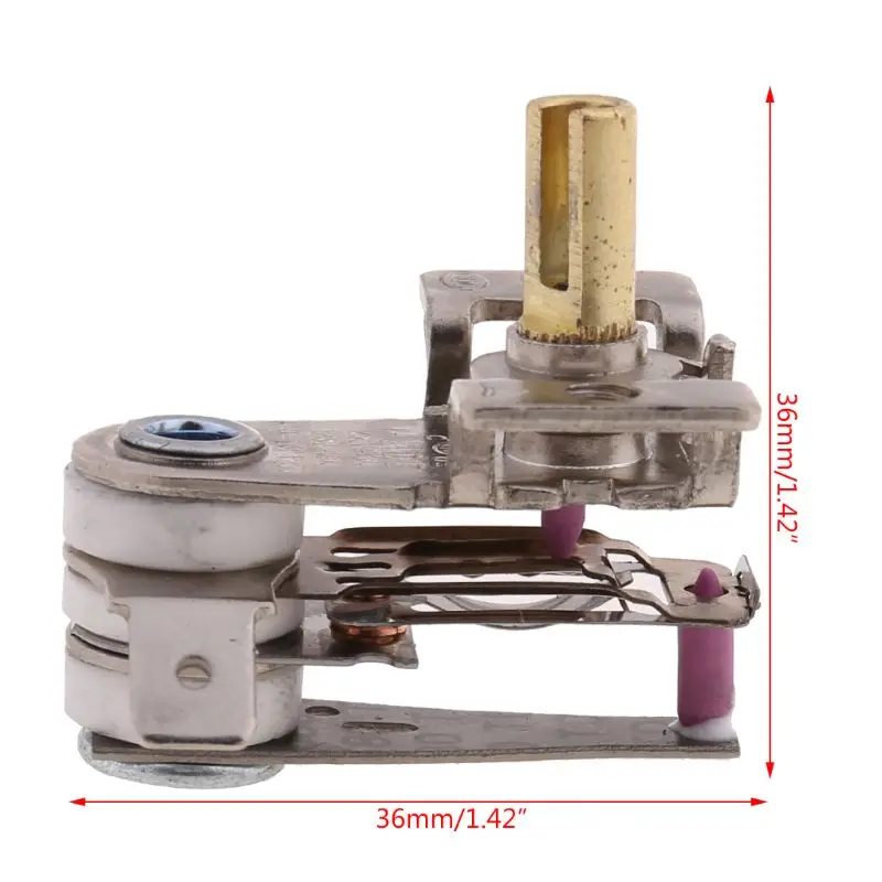 Mới 1.42x1.42in Công Tắc Nhiệt Độ Có Thể Điều Chỉnh 90 Lưỡng Kim Làm Nóng Nhiệt 250V 16A Cho Lò Nướng Sắt Điện