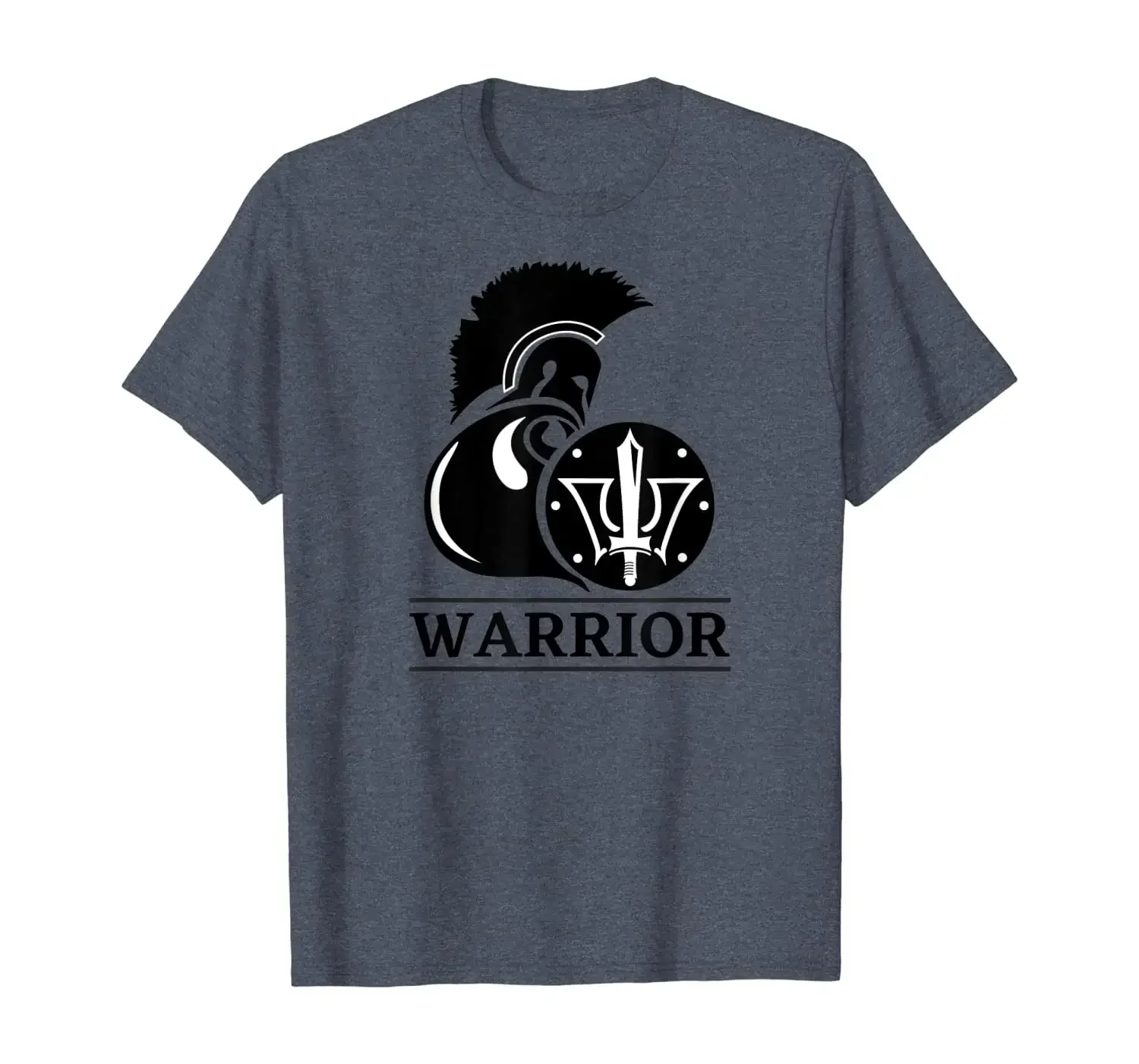 

Spartan Warrior Trident Shield T Shirt. Short Sleeve 100% Cotton Casual T-shirts Loose Top Size S-3XL