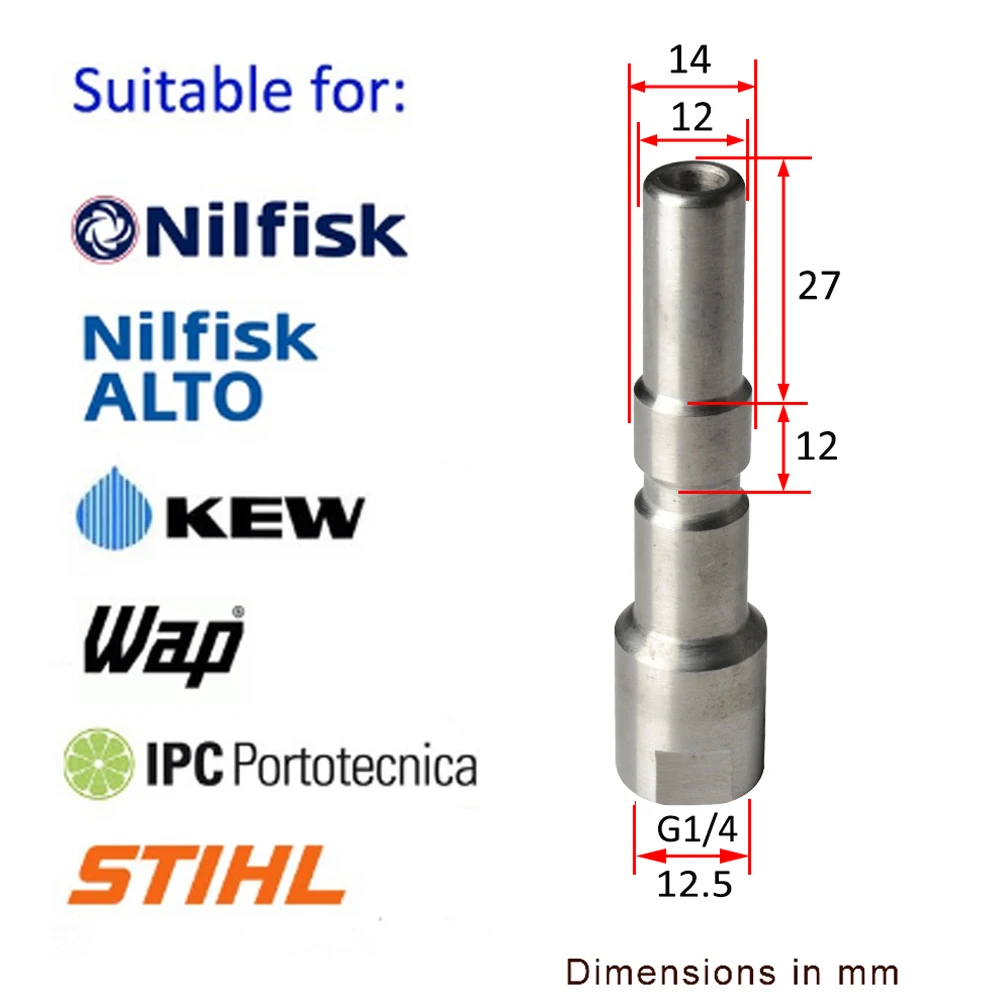 Schnell spanner g1/4 Buchse Adapter für nilfisk-alto kew wap ipc porto tecnical stihl profession eller Hochdruck reiniger