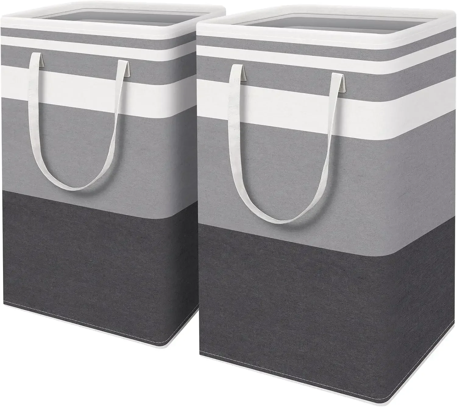 

Large Waterproof Collapsible Laundry Basket with Handles Tall 88L Grey