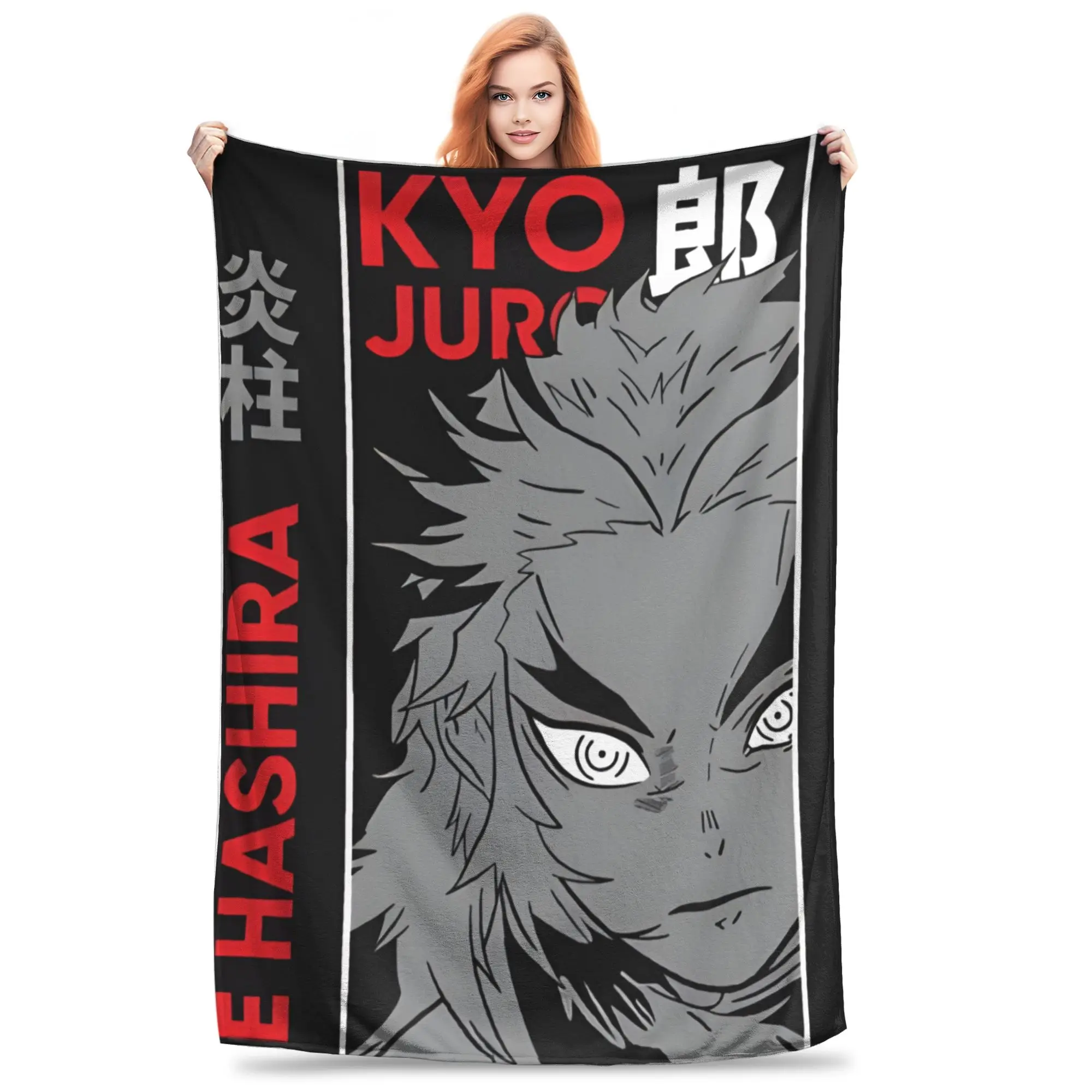 1PC home Cutecore Flame Hashira Demon Slayer Blanket Super Cosy Plush Home Living Room Sofa halloween