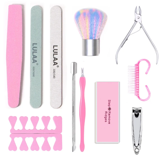 YIKOOLIN Care zestaw do Manicure zestaw do Manicure profesjonalny zestaw obcinacz do paznokci 3 szt. Pilnik do paznokci kształtowanie 2 szt. Separator palców