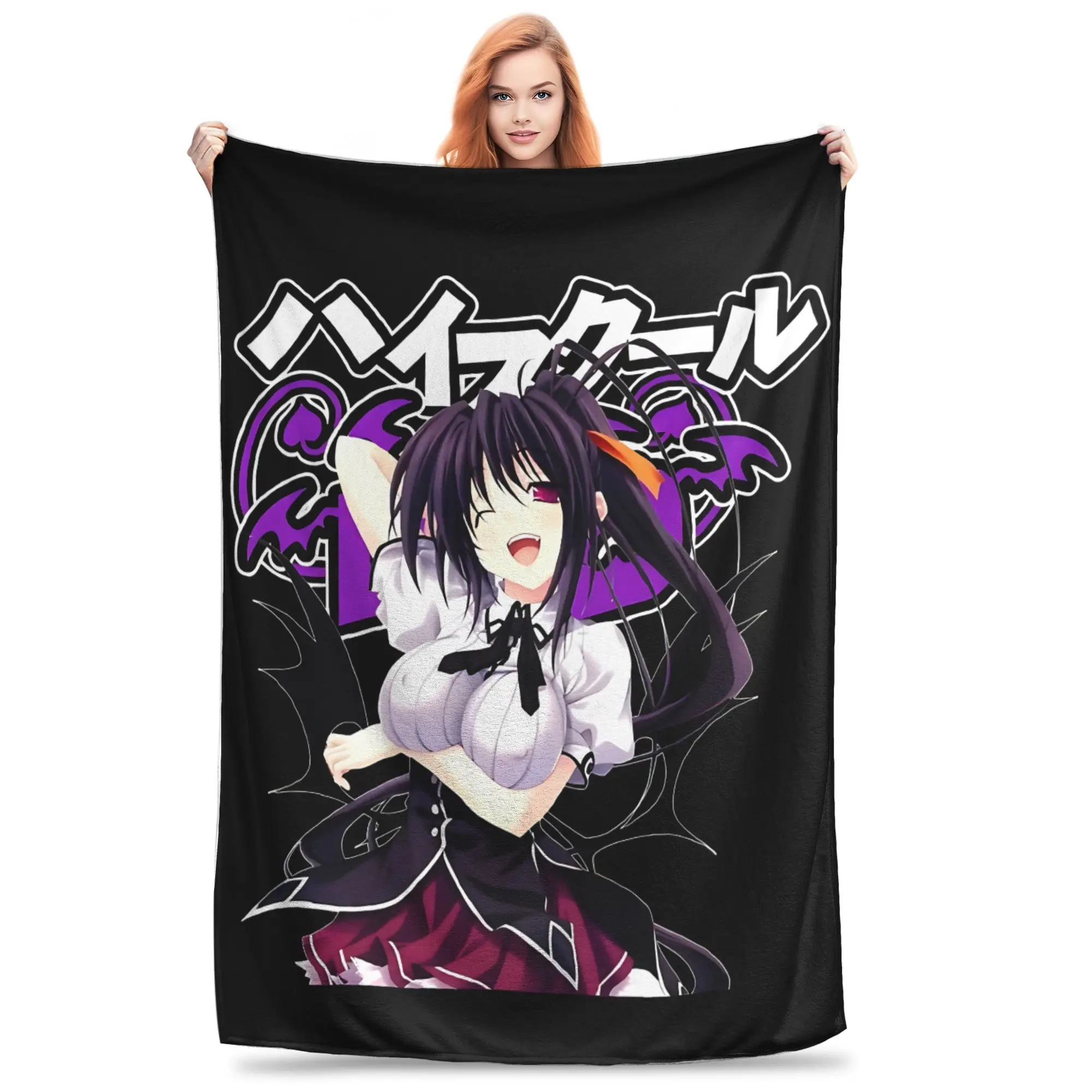 1PC Cute anime demon girl  Blanket Throw Super Cosy Plush Living Room Sofa