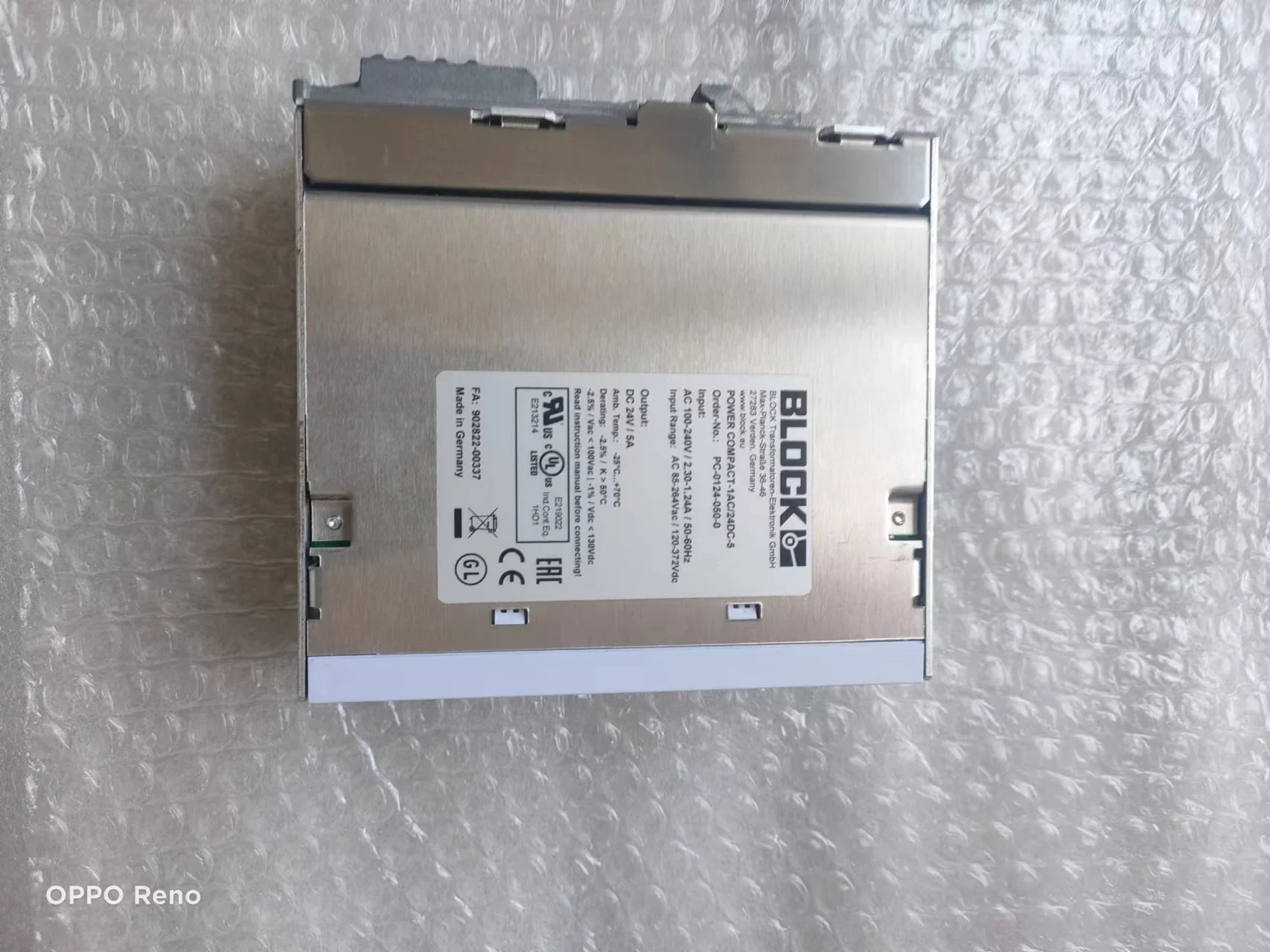 

BLOCK PVSE 400/24-10 power supply PSR230/24-1.3, PM-0124-020-0 power supply