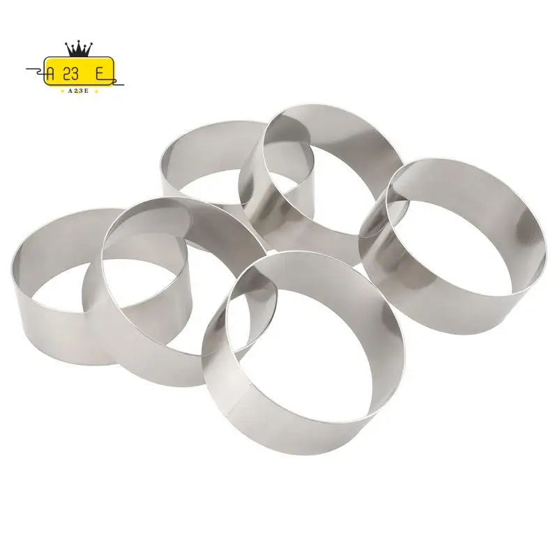 

A23E-6, 6 шт. формочек для булочек для гамбургеров, 4-дюймовые большие кольцевые формы для приготовления пищи, кольцевые формы для жарки яиц, крепов, блинов