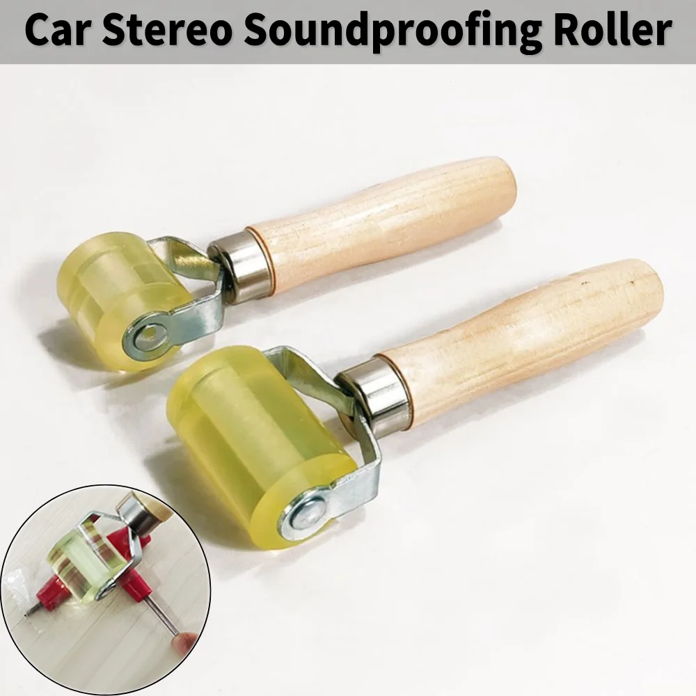 Car Stereo Soundproofing Roller Car Sound Deadening Roller Auto Noise Insulation Push Wheel Portable Sound Insulation Mat