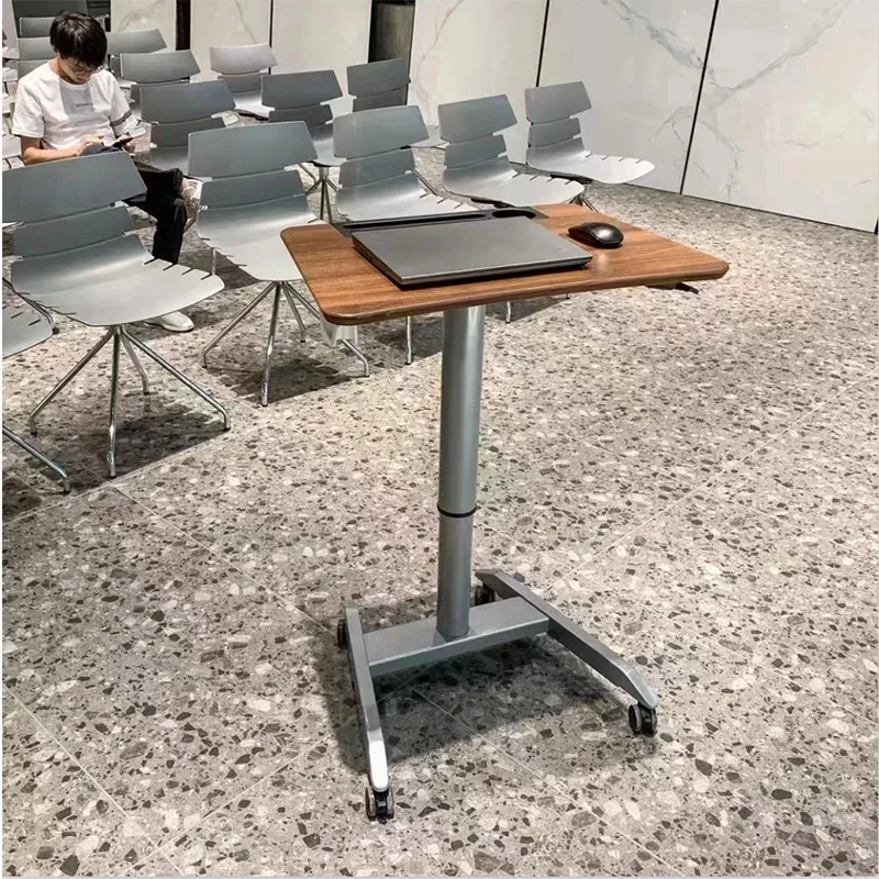 220v Pneumatic Automatic Folding Lifting Table Sofa Bedside Standing Computer Desk Mobile Lazy Platform Desk