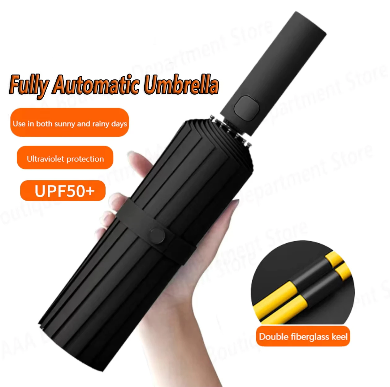 Xiaomi 24 osso guarda-chuva automático tamanho grande duplo osso spf 50 guarda-sol proteção uv chuva à prova de vento guarda-chuva dobrável automático ﻿
