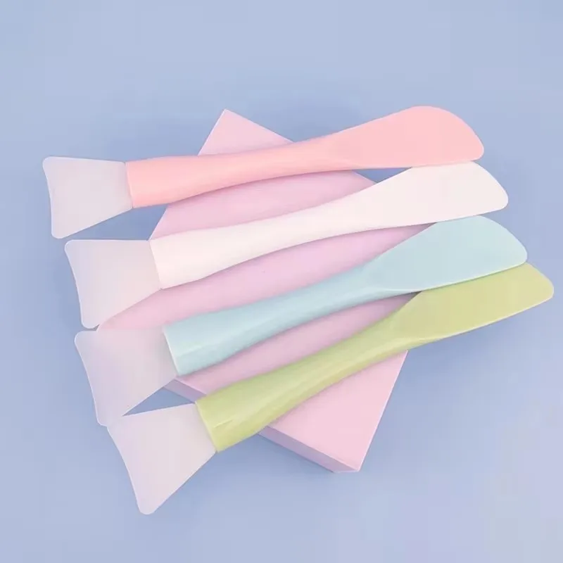 2-8Pcs Silicone Facial Mask Brush Soft Head With Scraper Integrated Dual-Use Mud Film Brush DIY Film Adjusting Beauty Tool