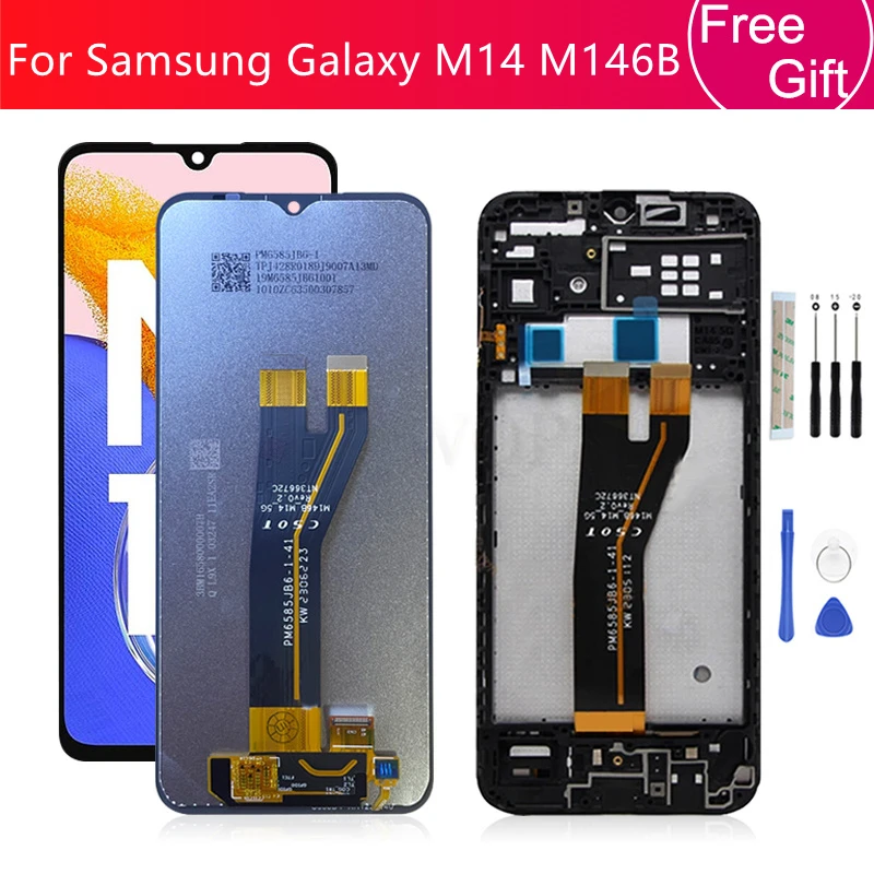 For Samsung Galaxy M14 LCD Display Touch Screen Digitizer Assembly SM-M146B Screen With Frame Replacement Repair