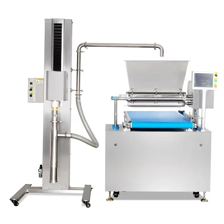 Plc Control Commercial Macaron Cake Making Machine  Roll Tiramisu Cake Filling Depositor Machine
