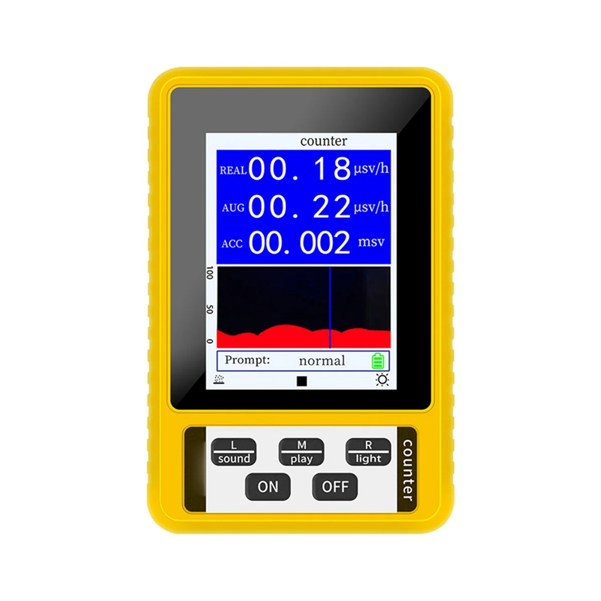 

Geiger Counter Nuclear Radiation Detector with LCD Display Screen Dosimeter Detectors Beta Gamma X-Ray Tester Portable