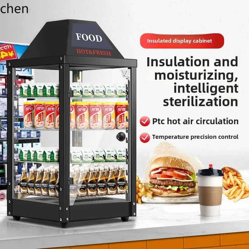 

ZS Beverage Heating Machine Commercial Insulation Box Hamburg Milk Egg Tart Insulation Cabinet Food Heating Display Cabinet