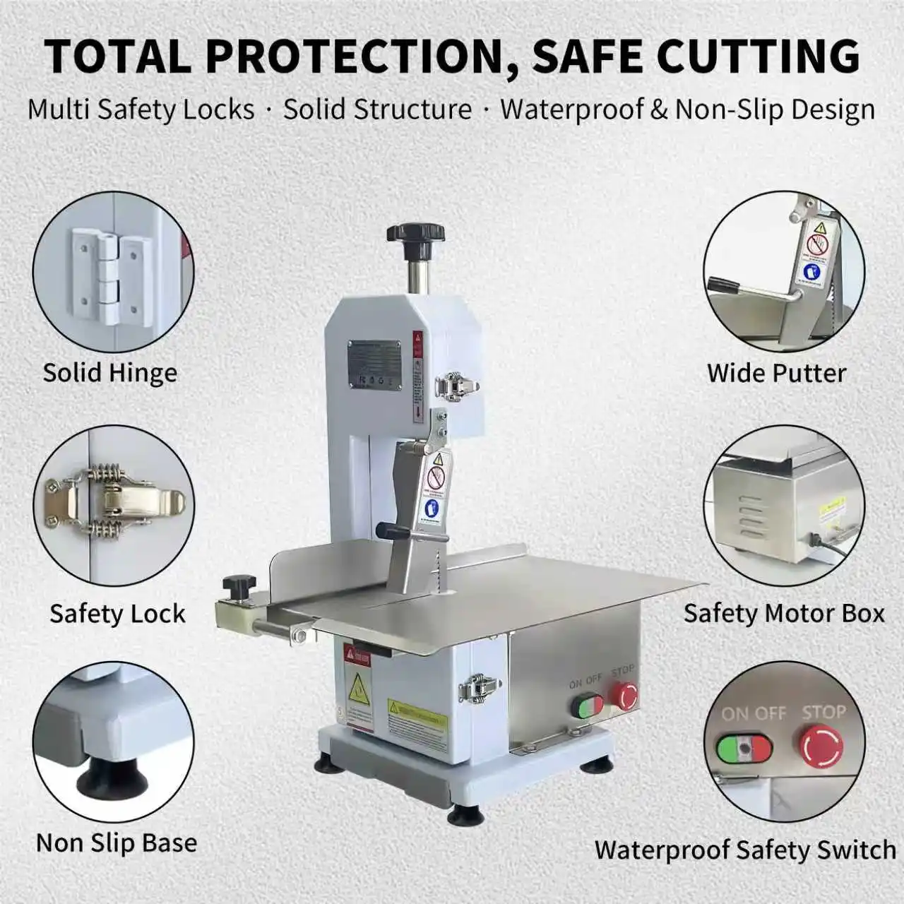 US Stock High Capacity Frozen Meat Cutting Machine  Bone Sawing Machine