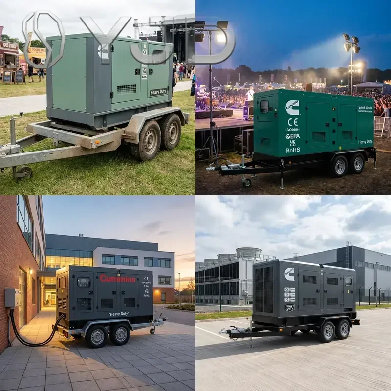 20kVA 20kW 3 Phase Alternator 220V 50/60Hz Electric Governor Water Cooled Industrial Dynamo Generator Silent Type Open Frame
