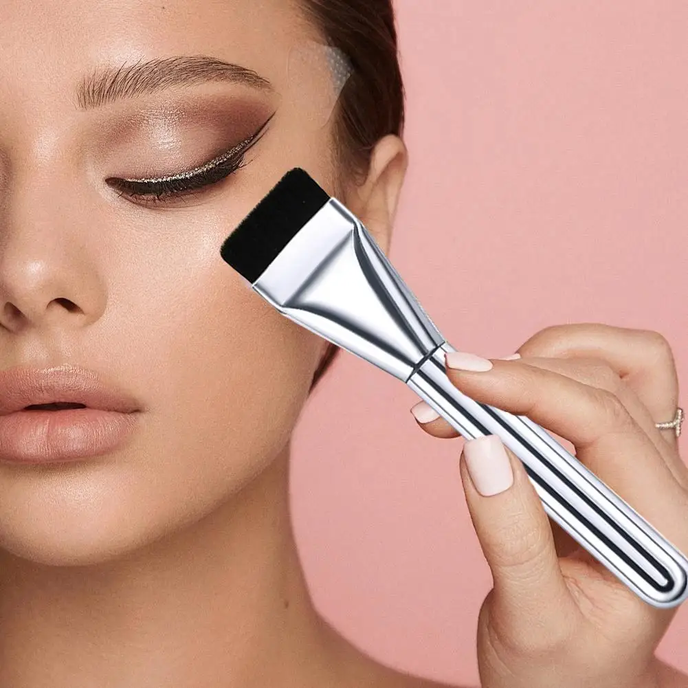 Esponja de maquillaje triangular negra con limpiador, base de cabeza plana, cepillo limpiador de aire, herramienta para dedo, esponja correctora, Mini cojín O5S4